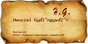 Henczel Gyöngyvér névjegykártya